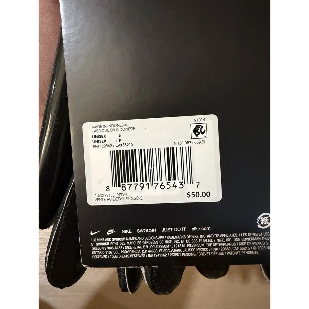 Nike Vapor Jet Football Receiver Gloves Adult Sz Small NEW Black